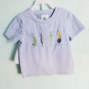 Boys 18 Month Smocked Fishing shorts set